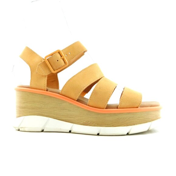 Sorel Shoes - SOREL Beige Suede Leather Strappy Wedge Platform Sling Sandals 10